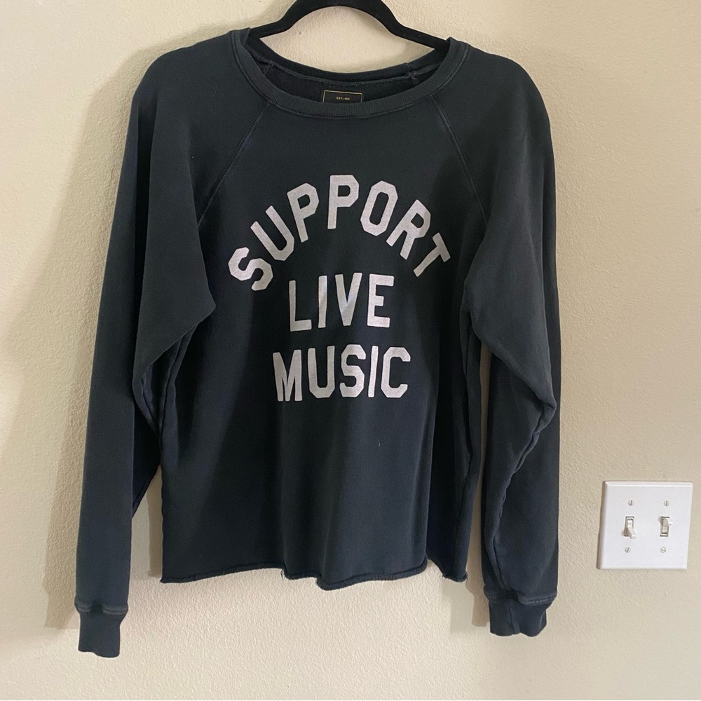 Anthropologie Support Live Music Sweatshirt